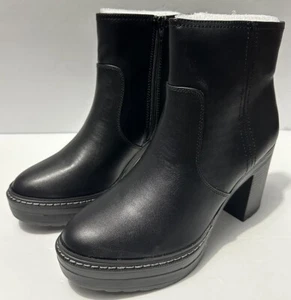 Botines de plataforma Sun + Stone Kiinsley, negros talla 10 mm - Imagen 1 de 7