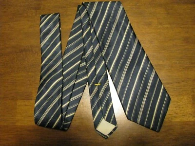Don Loper Beverly Hills 100% Silk Diagonal Striped Tie 3 1/4" wide-55 1/4" long - Image 1 of 4