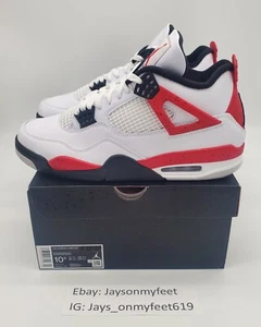 Größe 10 - **In Hand, sofort lieferbar** Jordan 4 Retro Low Red Cement - Bild 1 von 5