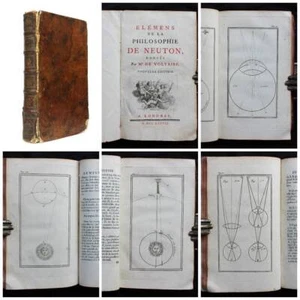 1738 Newton Voltaire’s Elements of Newtonian Physics Gravity Optics Astronomy - Picture 1 of 10