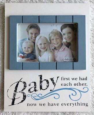 Marco de fotos de madera para bebé niño niña primera familia 4x6 Foto 1 de 4
