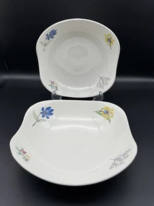 HALL CHINA HALLCRAFT by Eva Zeisel Floral Bouquet Serving Bowls 8.75” VTG Set~2 - Picture 1 of 16