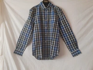 Mens Black/Blue/White Check Long Sleeve Shirt. Size M. French Connection. - Picture 1 of 3