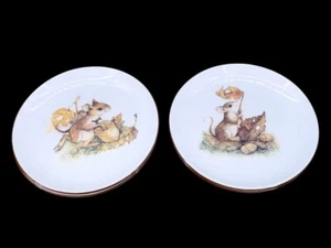 SCHMUCKJAGD DOLOMIT SPEISETELLER 4ER SET " MÄUSE " MOTIV - Imagen 1 de 4