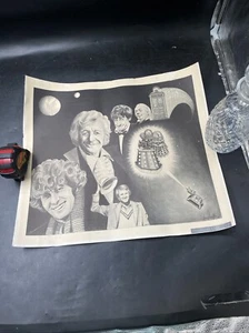 Seltenes 1983 Dr Who Poster schwarz weiß Sepia 20x18 16 - Bild 1 von 5