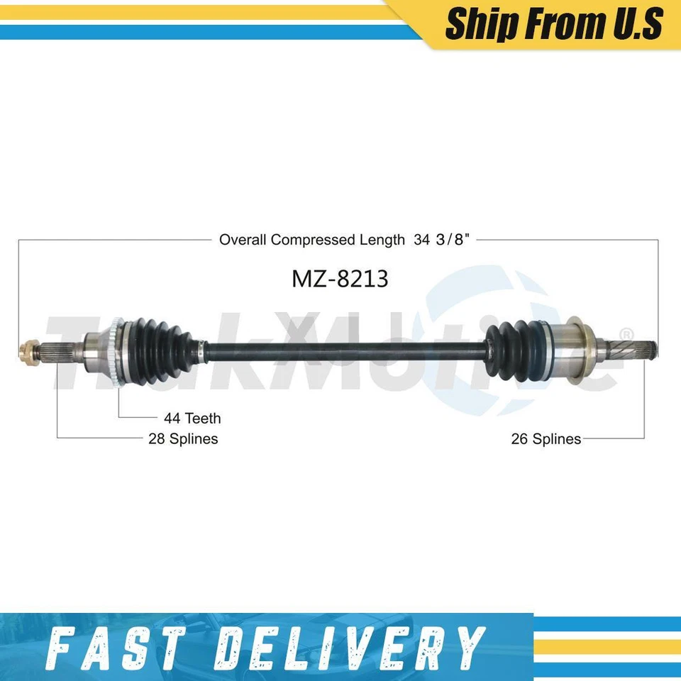 Rear Right Passenger Side CV Axle Joint Shaft Assembly For 2007-2014 Mazda CX-9 - Изображение 1 из 1