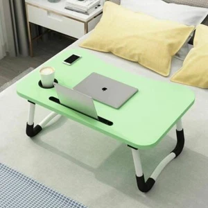 Green Portable Adjustable Laptop Desk Foldable Study Computer Bed Table Stand - Picture 1 of 2