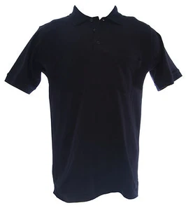 FLYING CROSS Men's Navy Short Slv Quarter Button Cotton Polo #X3000NV Sz M NEW - Picture 1 of 2