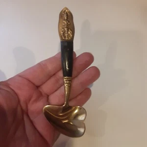 Vintage Siam Thailand Brass Spoon - Afbeelding 1 van 7