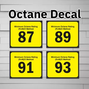 Calcomanía de vinilo octano (pegatina, coche, portátil, ventana, vaso) auto entusiasta spor - Imagen 1 de 5