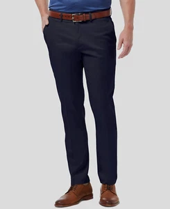 $70 Haggar Men's Blue Premium Slim-Fit Flat Front Dress Pants Size 29W X 30L - Picture 1 of 2