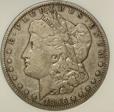 1896 S MORGAN DOLLAR  ANACS F12 GREAT  COLOR! - Image 1 of 4