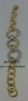 bracciale donna alluminio argento ed oro  - Immagine 1 di 2