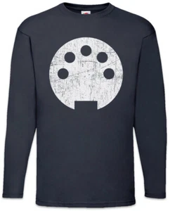 Midi I Langarm T-Shirt Techno MC DJ Audio Wave Electro Synthesizer Music Plug - Picture 1 of 1