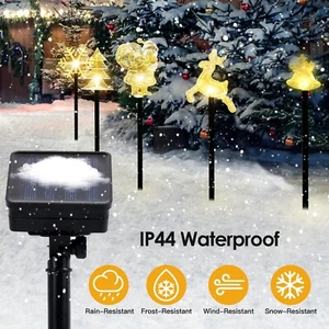Waterproof 5Pcs Mixed Christmas Light Solar Stake Light Landscape Light Decor - Picture 1 of 11