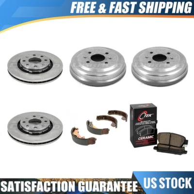 Rotores de freio a disco pastilhas de cerâmica tambores de freio sapatos serve 2004 Chevrolet Aveo PS12 - Imagem 1 de 4