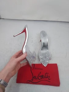 Christian Louboutin Jelly Strass Arco Boda Cristal PVC Sandalia EU 37 US 7 NUEVO - Imagen 1 de 12