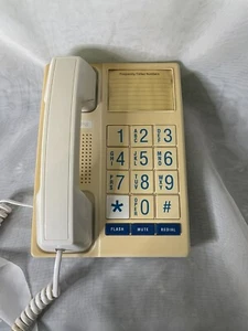 Conair Phone wall Phone Big Numbers white beige Corded - Picture 1 of 7