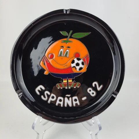 Vintage World Cup Spain Mascot Naranjito Ashtray 8" Espana 82' Soccer Rare! Cover