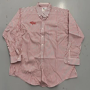 Vintage 80s Coca Cola Striped Employee Uniform Crew Polo Shirt Costume Mens Sz L - Picture 1 of 12