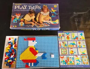 Halsam Play Tiles No. 21 with Pattern Sheets Game 1960s vintage Complete - Picture 1 of 7