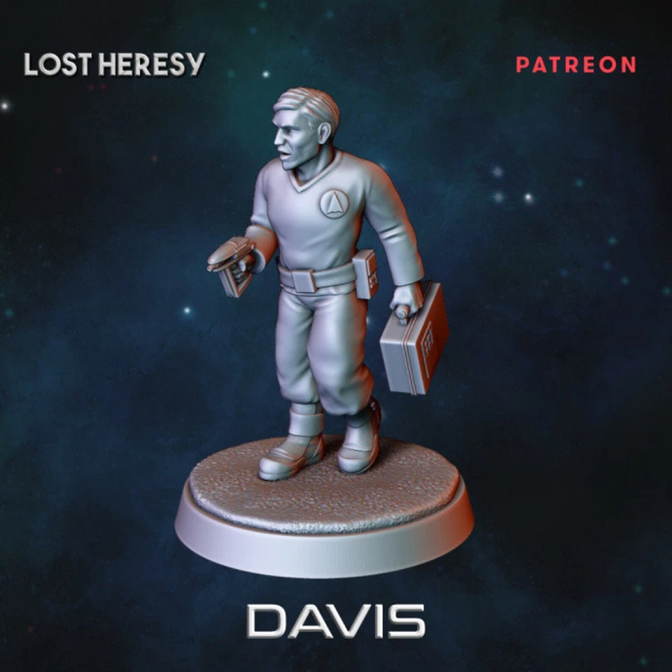 Davis - Resin Miniature | Sci Fi | Legion | Trek | Lost Heresy - Image 1 of 1