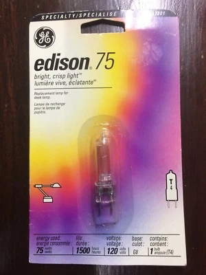 GE NOS REPLACEMENT BULB FOR FEIT ELECTRIC Q75/8.6, GE 47801, 72869, 97666, Q75G8 - Image 1 of 2