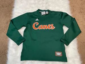 Miami Hurricanes Adidas Icon Fleece Men's Size Small Crew Sweatshirt - Picture 1 of 7