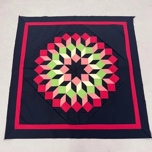 Wintersonnenwende Patchwork Baby Quilt Top 47x47" zusammengesetzt ~ Baby/Bett/Wand Dekor - Bild 1 von 4