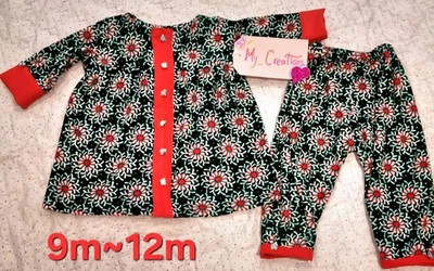 Baby Girl Winter Dress Set ,Fleece Dress, Shalwar Kameez 9m~ 12m - Image 1 of 2