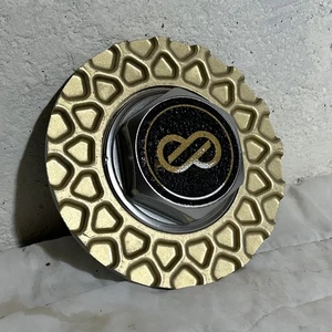 Vintage Enkei 98 Racing Threaded Mesh Rim Custom Wheel Center Hub Cap EK98 Gold - Picture 1 of 8