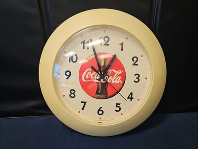 RELOJ DE PARED VINTAGE 1997 COCA COLA FUNCIONANDO 11,5" REDONDO  Foto 1 de 2
