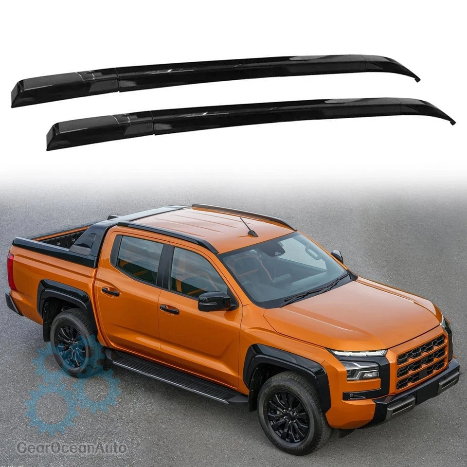 Barra de riel lateral para portaequipajes de techo 2 piezas para Mitsubishi Triton L200 2023 2024 2025 Foto 1 de 4