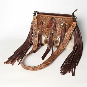 AD American Darling Crossbody Hand Tooled Hair-On Echtleder Damen Tasche - Bild 1 von 6