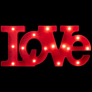 Letrero de carpa Northlight 20" B/O LED iluminado "AMOR" día de San Valentín - Imagen 1 de 7