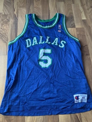 Camiseta de baloncesto CAMPEÓN Dallas Mavericks Jason Kidd #5 talla 48 de colección años 90 hecha en Estados Unidos Foto 1 de 4