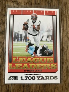 JA'MARR CHASE 2025 Score League Leaders Card!!  #2  CINCINNATI BENGALS - Picture 1 of 1