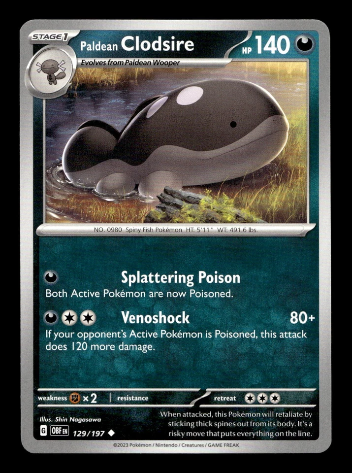 Wooper Quagsire Clodsire Pokemon Card! Holo/Reverse Ex Illustration Rare Cards! - Image 1 of 1