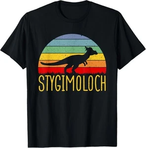 Stygimoloch - Felpa con cappuccio vintage retrò tramonto dinosauro paleontologia - Foto 1 di 11