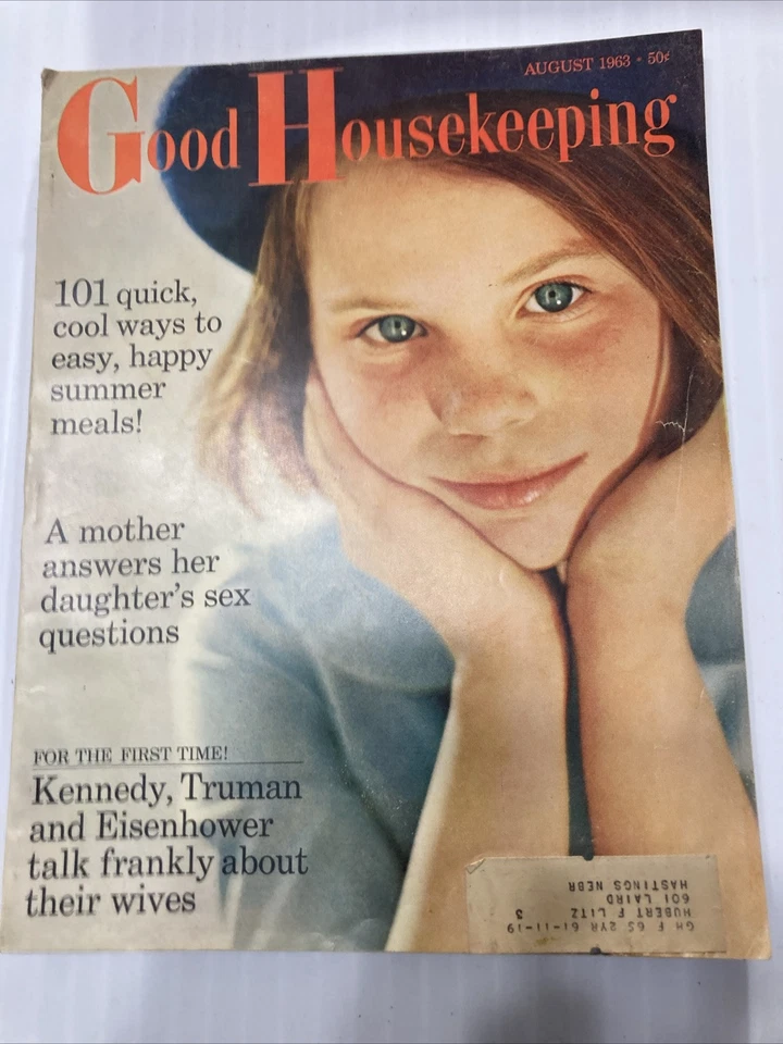 VTG Truman Eisenhower Kennedy Wives - Good Housekeeping Magazine August 1963 - Image 1 of 1