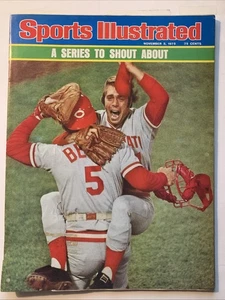 Johnny Bench 3 novembre 1975 Sport Illustrato senza etichetta Cincinnati Reds - Foto 1 di 2