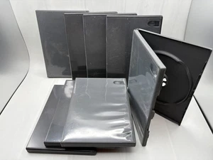 Pack 8 fundas negras individuales para DVD - 5 3/8"x7 1/2"x1/2" - Imagen 1 de 5