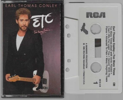 Earl Thomas Conley Too Many Times (Cassette, 1986 RCA) VG-VG+ Foto 1 de 3