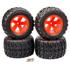 MAVERICK Quantum Flux XT 4pcs Tredz Wheel Wheels Tyres Orange 12mm Hex MV150165 - Picture 1 of 4