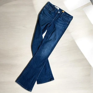 Anthropologie Pilcro Bootcut Flared Jeans Womens Sz 28 (28x32 1/2) Blue Stretch - Picture 1 of 11