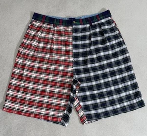 Vintage 90s Tommy Hilfiger Cut N Sew Plaid Chino Shorts 34 Skate Golf Preppy 90s - Bild 1 von 9