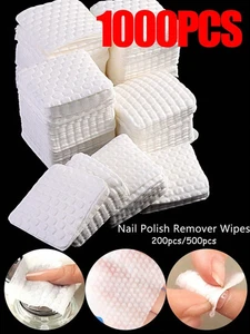 Paquete de 1000 toallitas para uñas sin pelusa almohadillas de algodón para esmalte en gel desmaquillante preparación - Imagen 1 de 13