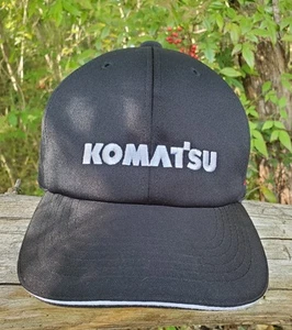 KOMATSU BALL CAP●AWAZU,JAPAN PLANT●BLACK●Very Nice&Clean●Solid6Panel●Adjustable - Picture 1 of 14