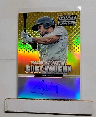 2013 Prizm Draft Picks Cory Vaughn #60 Gold Prizm Auto #'d 02/10 Prospect C1 - Image 1 of 2