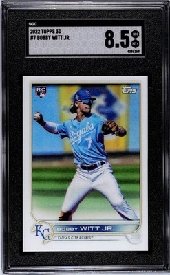 2022 Topps 3D #7 Bobby Witt Jr. SGC 8.5 Kansas City Royals Rookie RC - Image 1 of 2